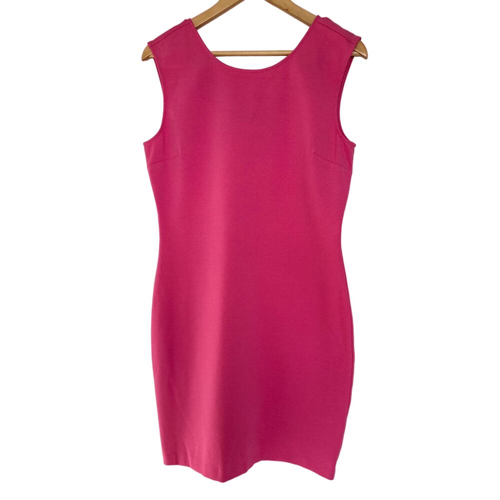 Juicy Couture Pink Solid Ponte Sleeveless Mini Bodycon Dress Large New Stretchy